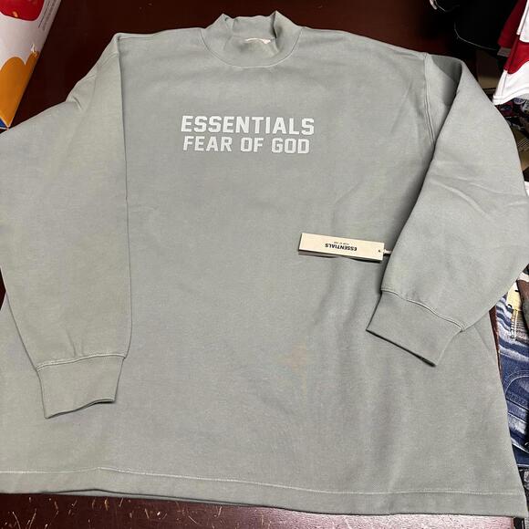 Fear Of God Essentials FW23 Pullover Crewneck Sycamore Brand New Large